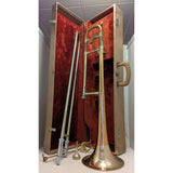 1964 Collegiate 513 Tenor Trombone Frank Holton & Co Elkhorn 84 Mouthpiece Case 614 Slide
