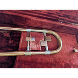 1964 Collegiate 513 Tenor Trombone Frank Holton & Co Elkhorn 84 Mouthpiece Case 614 Slide