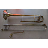 1964 Collegiate 513 Tenor Trombone Frank Holton & Co Elkhorn 84 Mouthpiece Case 614 Slide
