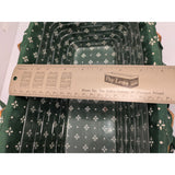12" 1999 Gathering Longaberger Basket Heritage Green Fabric Liner Two Handle Protector