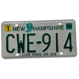 CWE 914 New Hampshire License Plate Porsche Live Free or Die 1999