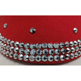 LOVE Women Red Cap Hat Bling Rhinestones Colorful Stones Valentines Day Just Be