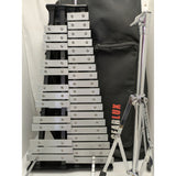 Gearlux GLPK32 32-Key Silver Glockenspiel Percussion Bell Kit W/Adjustable Stand & Bag Set