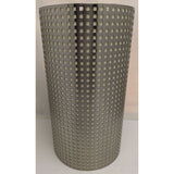 15x8 Grid Mesh Perforated Metal Lamp Shade Brushed Steel Cylinder Modern George Kovacs MCM