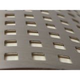 15x8 Grid Mesh Perforated Metal Lamp Shade Brushed Steel Cylinder Modern George Kovacs MCM