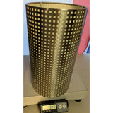 15x8 Grid Mesh Perforated Metal Lamp Shade Brushed Steel Cylinder Modern George Kovacs MCM