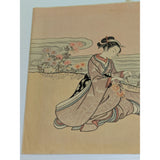Framed Woodblock Print "A Girl As Kiku-Jido" By Suzuki Harunobu National Museum The