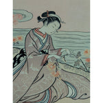 Framed Woodblock Print "A Girl As Kiku-Jido" By Suzuki Harunobu National Museum The