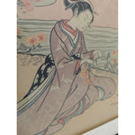 Framed Woodblock Print "A Girl As Kiku-Jido" By Suzuki Harunobu National Museum The