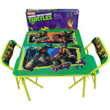 TMNT Nickelodeon Teenage Mutant Ninja Turtles Kids Child Table 2 Chair Set Vinyl Metal 2014  Elementary