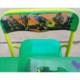 TMNT Nickelodeon Teenage Mutant Ninja Turtles Kids Child Table 2 Chair Set Vinyl Metal 2014  Elementary