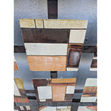 37" Modern Abstract Geometric Wall Art Hanging Hand-Painted Metal Sculpture