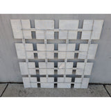 37" Modern Abstract Geometric Wall Art Hanging Hand-Painted Metal Sculpture