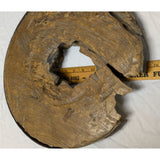 MAKE OFFER 1800s 15" Cart Wooden Wagon Wheel Hub Iron-Wrapped Rustic Primitive Decor