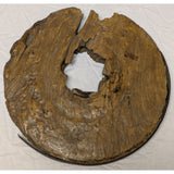 MAKE OFFER 1800s 15" Cart Wooden Wagon Wheel Hub Iron-Wrapped Rustic Primitive Decor
