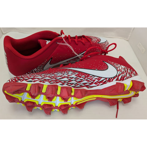 16 Men's Nike Red White VPR Fastflex Low Football Cleats Shoes 833391-611 Lightweight Comfort
