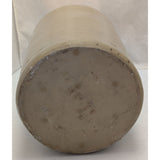 12x6" Stamped "N" Gallon Cylinder Navy Naval Rum Stoneware Jug Crock Brown Cream Glazed Pottery