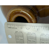 12x6" Stamped "N" Gallon Cylinder Navy Naval Rum Stoneware Jug Crock Brown Cream Glazed Pottery