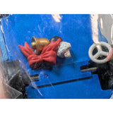 AS-IS Santas World Kurt S Adler Blue VW Bug Santa Driving Car Christmas Ornament Plastic Volkswagen Beetle