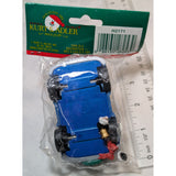AS-IS Santas World Kurt S Adler Blue VW Bug Santa Driving Car Christmas Ornament Plastic Volkswagen Beetle