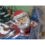 AS-IS Santas World Kurt S Adler Blue VW Bug Santa Driving Car Christmas Ornament Plastic Volkswagen Beetle