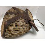 AS-IS Creel Fishing Wicker Basket Weave Split Willow Vintage Authentic Decor