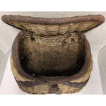 AS-IS Creel Fishing Wicker Basket Weave Split Willow Vintage Authentic Decor