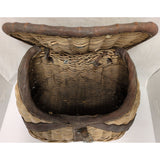 AS-IS Creel Fishing Wicker Basket Weave Split Willow Vintage Authentic Decor