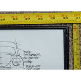 30x24 Type 64 Porsche 1939 Ronald Ron Grosjean 2006 Sketch Print Automobile Blueprint History