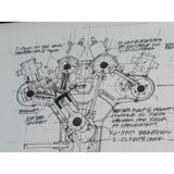 30x24 Type 64 Porsche 1939 Ronald Ron Grosjean 2006 Sketch Print Automobile Blueprint History