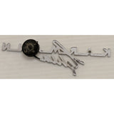 AS-IS 3.75" VW Karmann Ghia Chrome Dash Emblem Dashboard Badge Volkswagen Script