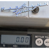 AS-IS 3.75" VW Karmann Ghia Chrome Dash Emblem Dashboard Badge Volkswagen Script