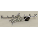 AS-IS 3.75" VW Karmann Ghia Chrome Dash Emblem Dashboard Badge Volkswagen Script