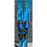 68" Cypress Gardens Turbo MX Kevlar Water Ski Skis Profile Made USA Blue Pair Slalom Waterski Waterskiing