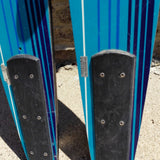 68" Cypress Gardens Turbo MX Kevlar Water Ski Skis Profile Made USA Blue Pair Slalom Waterski Waterskiing