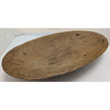 18" Antique Primitive Large Trencher Oval Dough Bowl Wooden Rustic Farmhouse Hand Carved Wood Decor