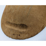 18" Antique Primitive Large Trencher Oval Dough Bowl Wooden Rustic Farmhouse Hand Carved Wood Decor