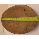 18" Antique Primitive Large Trencher Oval Dough Bowl Wooden Rustic Farmhouse Hand Carved Wood Decor