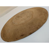 18" Antique Primitive Large Trencher Oval Dough Bowl Wooden Rustic Farmhouse Hand Carved Wood Decor