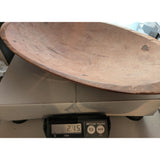 18" Antique Primitive Large Trencher Oval Dough Bowl Wooden Rustic Farmhouse Hand Carved Wood Decor