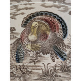 18x13 Oval Ceramic Thanksgiving Turkey Serving Platter Japan Made Vintage Transferware Japanese