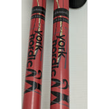 York Nordic Adjustable Walking Poles Pair Black Foam Handles Red Aluminum Shaft