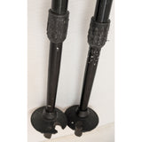 York Nordic Adjustable Walking Poles Pair Black Foam Handles Red Aluminum Shaft