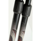 York Nordic Adjustable Walking Poles Pair Black Foam Handles Red Aluminum Shaft