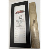 Fan Made Custom Porsche 356 McDonald’s Receipt Framed  Art Red Classic Car
