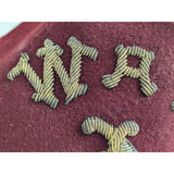 7 3/8 Wahabi Shriners Fez Hat Burgundy Gemsco Wool ORA Rhinestone Sword Pin USA