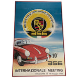 25x39 Porsche 356 Internazionale Meeting Poster 1985 Riccione Italy Auto Framed Print 356B 356C