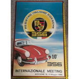 25x39 Porsche 356 Internazionale Meeting Poster 1985 Riccione Italy Auto Framed Print 356B 356C