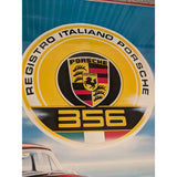 25x39 Porsche 356 Internazionale Meeting Poster 1985 Riccione Italy Auto Framed Print 356B 356C