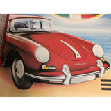 25x39 Porsche 356 Internazionale Meeting Poster 1985 Riccione Italy Auto Framed Print 356B 356C